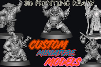 sculpt 3d miniature tabletop figurines 3d models dnd warhammer for 3d printing