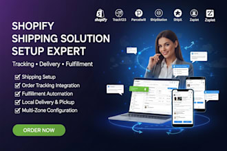 setup shopify shipping  track123 parcelwill  shipstation shipx zapiet website