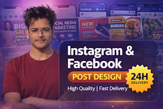 design high converting instagram and facebook post design