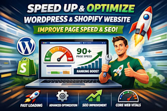 speedup wordpress shopify website optimization improve page speed seo