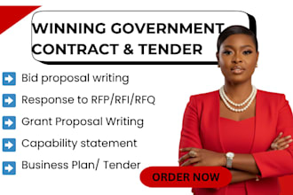 find rfp, write bid proposal for government contract, respond to rfp, rfq