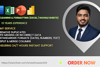 professional excel data cleanup service