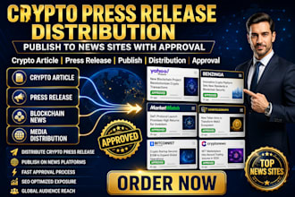 distribute crypto article press release publish to news press release approval