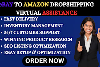 do ebay ds virtual assistance amazon fba to ebay dropshipping store top listings