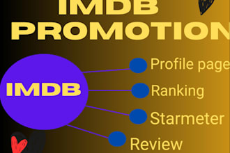 organically promote your imdb profile and increase starmeter ranking