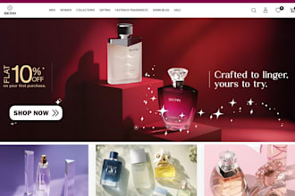 design luxury perfume shopify store fragrance body spray store cologne website