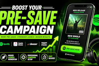 boost your upcoming music release with a high converting pre save campaign