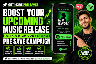 boost your upcoming music release with a high converting pre save campaign