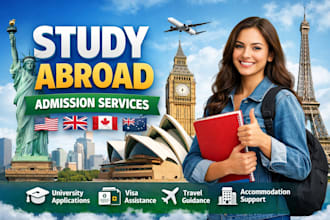 assist you with study abroad admission requirements and scholarships