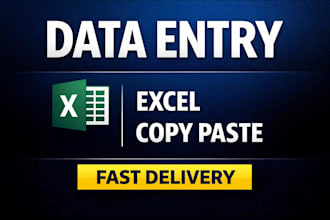 do excel data entry, invoice, billing and copy paste work