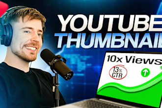 design professional and clickable thumbnails fast