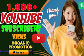 do add 1000 organic youtube subscribers fast