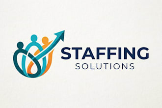 design a professional and modern staffing logo