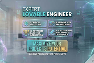 build or fix bugs on your lovable ai, lovable dev ai, with back end integration