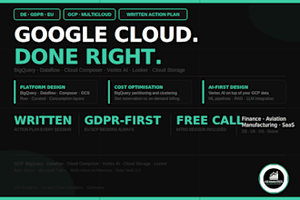consult your google cloud data platform and bigquery implementation