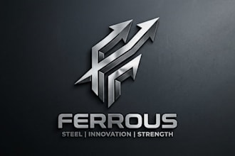 design a strong and modern steel brand logo