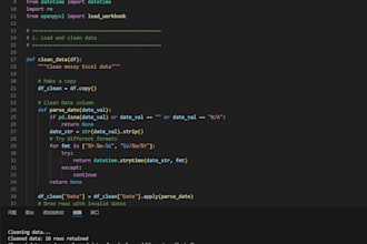 excel report template with python