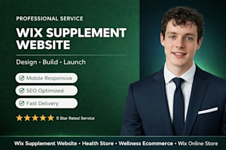 design wix supplement website wix wellness store, wix ecommerce wix online store