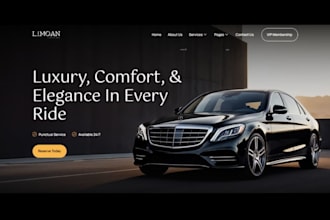 build chauffeur website taxi booking website limousine, chauffeur rental website
