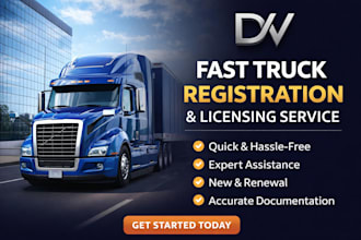 do fast truck registration  licensing service  hassle free processing