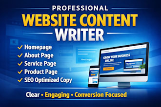 write high converting website content and landing page copy