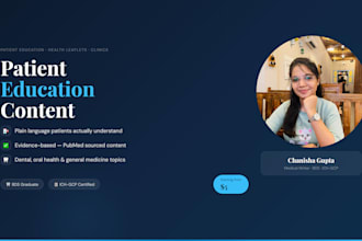 write patient education content and health leaflets for your clinic or brand