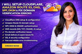 setup cloudfare, amazon route 53 domain dkim, spf, dns domain verification issue