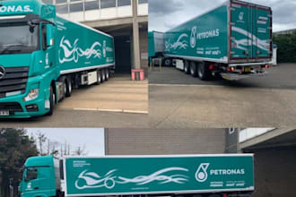 create long trailer, box trailer, van wrap, truck and  any vehicle wrap design