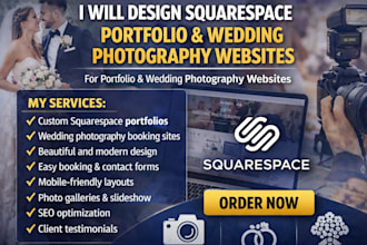 design squarespace portfolio website for photographers