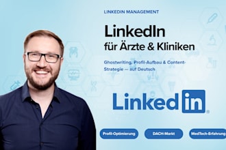 be your expert linkedin manager for doctors and clinics