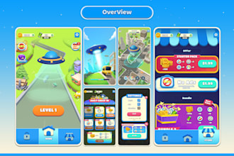create 2d mobile game asset set and UI design
