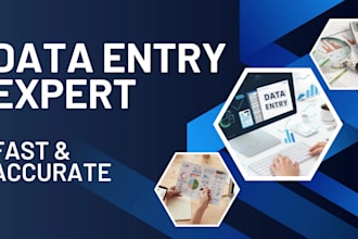do accurate data entry, copy paste, excel and web research