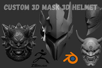 sculpt wearable cosplay mask 3d mask oni mask anime mask model stl for 3d print