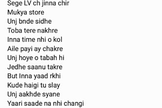 write a song rap for you in punjabi or hindi urdu