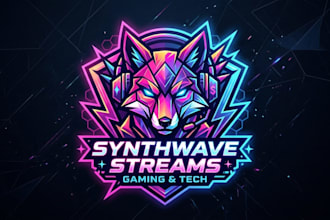 design a bold and dynamic twitch streamer logo