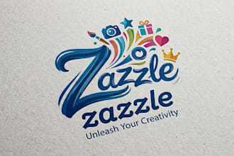 design a custom zazzle style logo for your brand