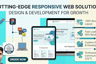 build responsive webpages using HTML CSS and javascript