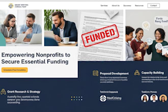 design squarespace grant writing consultant website nonprofit funding website