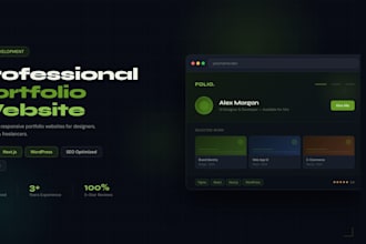 build a professional portfolio website for designers, developers, and freelancer