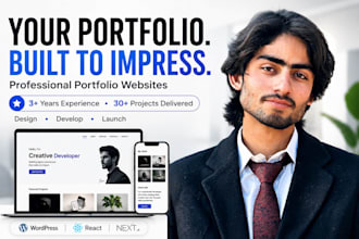 build a professional portfolio website for designers, developers, and freelancer