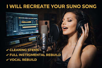 recreate your suno ai song with real vocals and instrumental