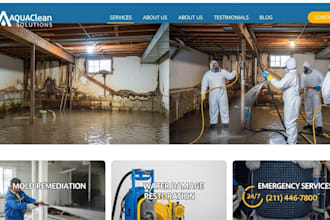 design squarespace mold website remediation company website water damage website