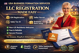 register your USA llc, get ein, seller permit, resale certificate, tax exempt