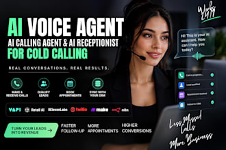 build ai voice agent, ai calling agent, ai receptionist for cold calling