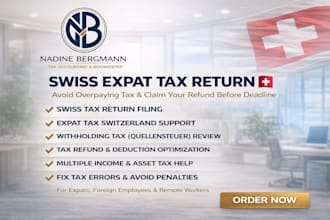 file swiss tax return for expats, avoid tax penalties, maximize tax refund