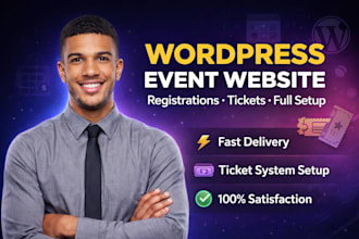 create wordpress event tickets selling website with payment system