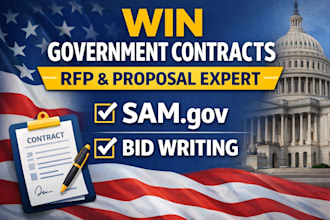 get you government contract and write winning proposal, rfp response federal bid