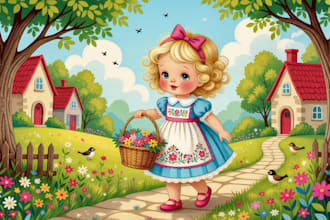 children story book illustration children story children story book illustration