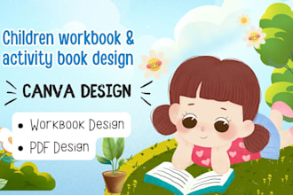 design a fun and engaging children workbook or activity book