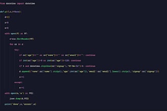 fix, clean and optimize your python code